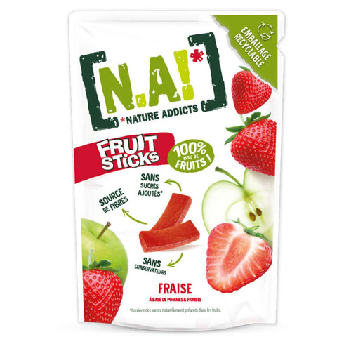 N.A! Fruit Sticks Fraise 40G