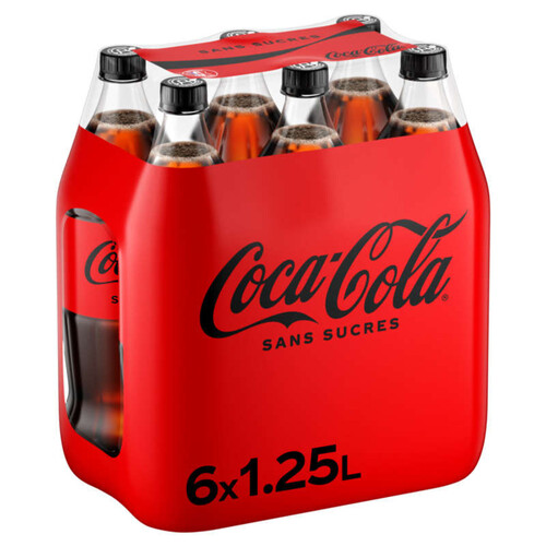 Coca-Cola sans sucres 6x1,25L bouteilles