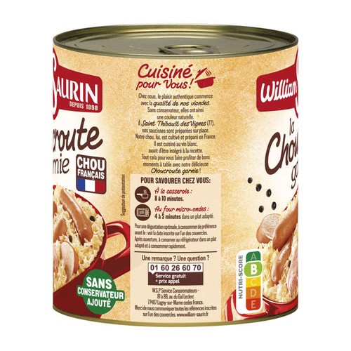 William Saurin Choucroute Garnie 800g