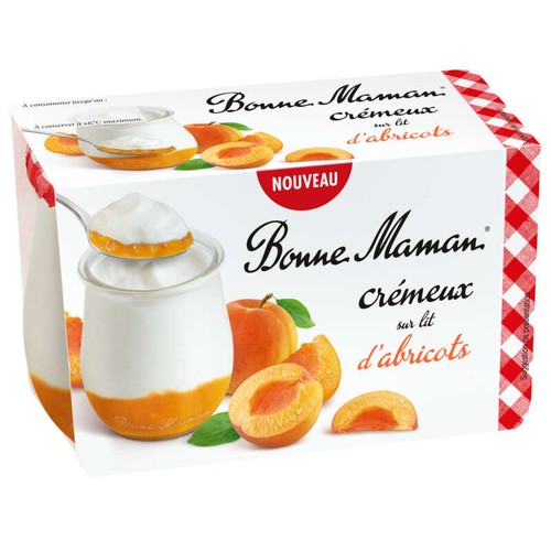 Bonne Maman Yaourt Crémeux/Lit d'Abricot 2x125g