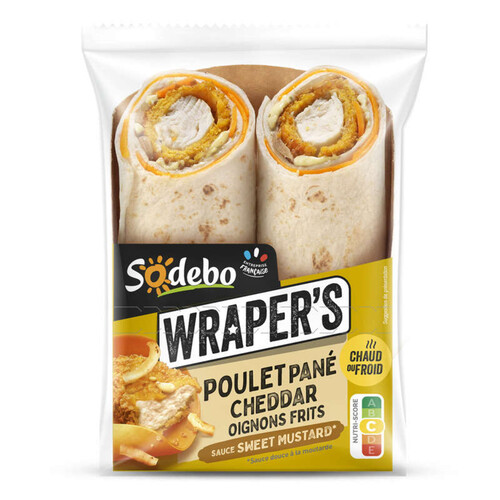 Sodebo wraper poulet pané cheddar 190g