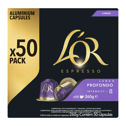 L'Or Café en Capsules Lungo Espresso x50 260g