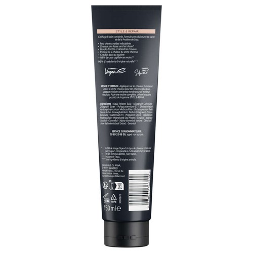 Schwarzkopf Crème cheveux Style & Repair Au Beurre de Karité 150ml