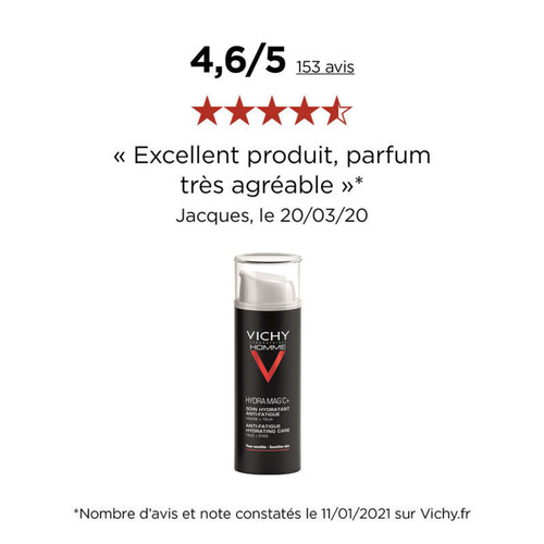 [Para] Vichy homme Hydra Mag C+ soin hydratant anti fatigue visage & yeux 50 ml