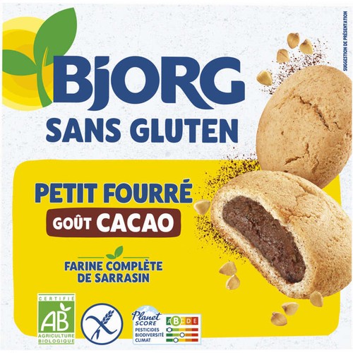 Bjorg Petit Fourré Goût Cacao Sans Gluten Bio 180g