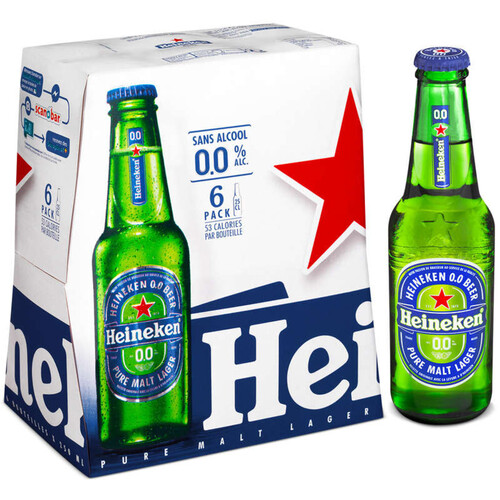 Heineken 0.0 Bière Blonde Sans Alcool 6 X 25 Cl 0.0°