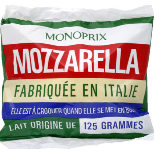 Monoprix mozzarella le sachet de 125g