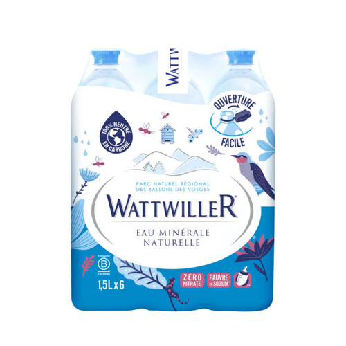 Wattwiller eau minérale le pack de 6x 1.5L