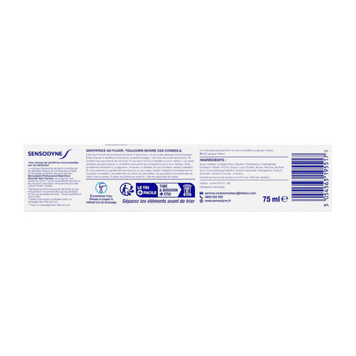 Sensodyne Professionnel Blancheur Bouclier Anti-Taches 75ml