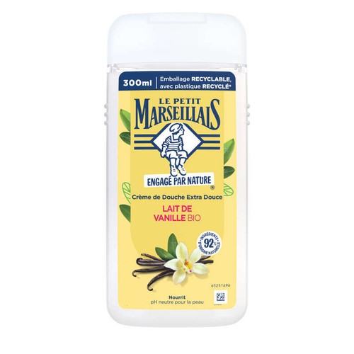 Le Petit Marseillais Crème de douche extra doux Lait de vanille Bio 300ml