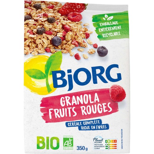 Bjorg Granola Fruits Rouges, Bio 350g
