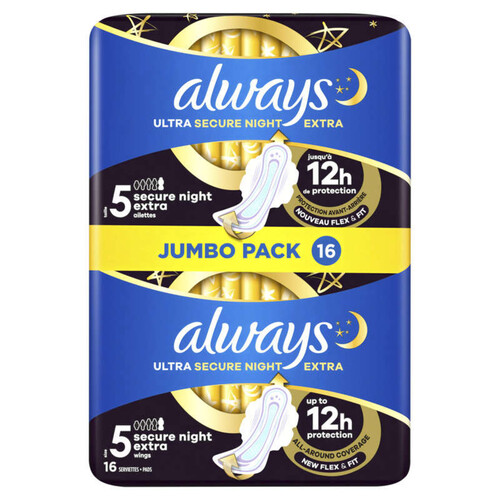 Always ultra secure night serviettes extra taille 5 - x16