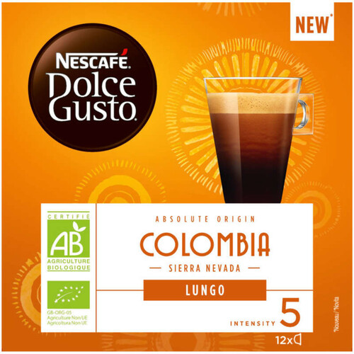 Nescafé Capsules De Café Colombia Lungo, Intensité 5, Bio 84G