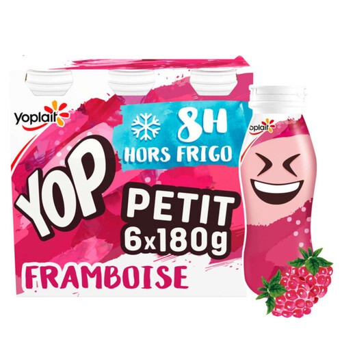 Yoplait ptit yop framboise yaourt a boire bouteilles 6x180gr