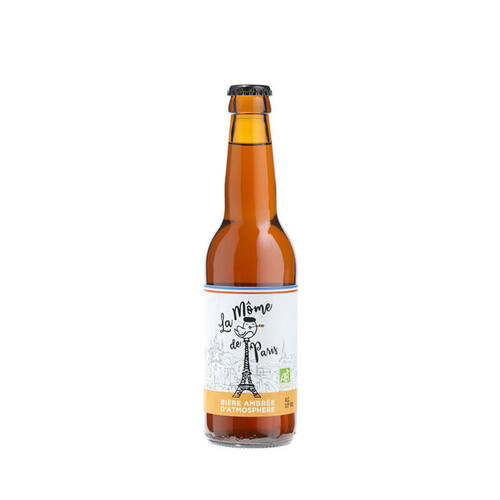 La Môme de paris Bière Ambrée d’Atmosphère bio 33cl