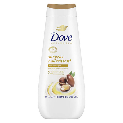 Dove Advanced Care Crème de Douche Surgras Nourrissant à l'Huile d'Argan 400ml