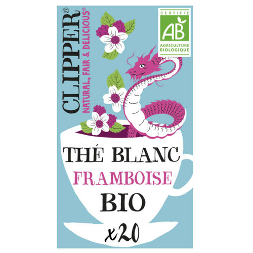 Clipper Thé Blanc Framboise Bio 20 sachets 34g