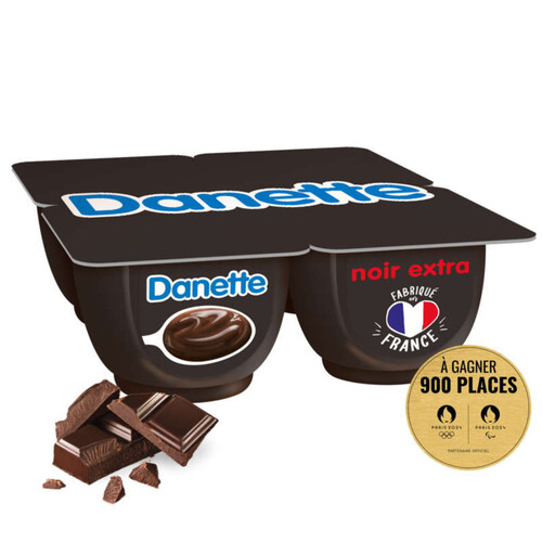 Danette Crème dessert chocolat noir extra 4x125g
