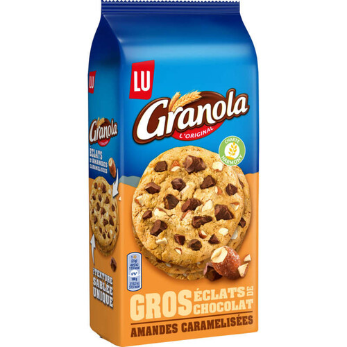 Granola Cookies aux gros éclats de Chocolat et Amandes Caramélisées 184g