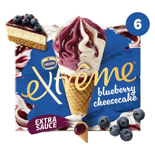 Extrême Cône glacé Myrtille Cheesecake x6