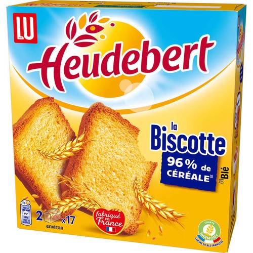 Lu Heudebert Biscottes 96% de céréales 300g