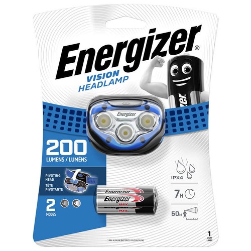 Energizer Lampe frontale Vision LED 3AAA (piles incluses)