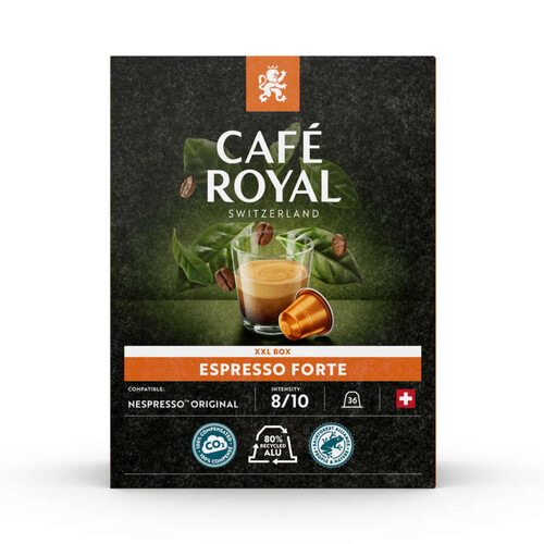Café Royal Switzerland Capsules Espresso Forte Intensité 8/10 x 36