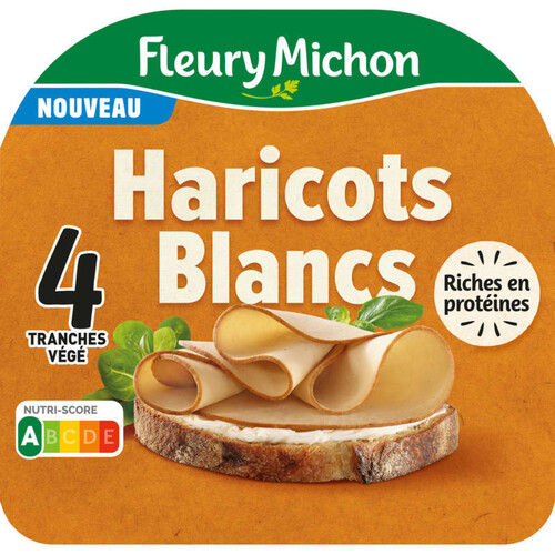 Fleury Michon Tranches Végétales Haricots Blancs x4 120g