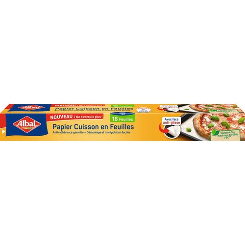 Albal Papier Cuisson 16 feuilles Anti-adhérent