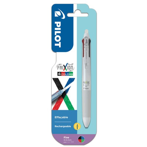 Pilot Roller effaçable Frixion 4 couleurs Blanc