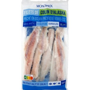 Monoprix Filet De Colin D'Alaska Msc 500g