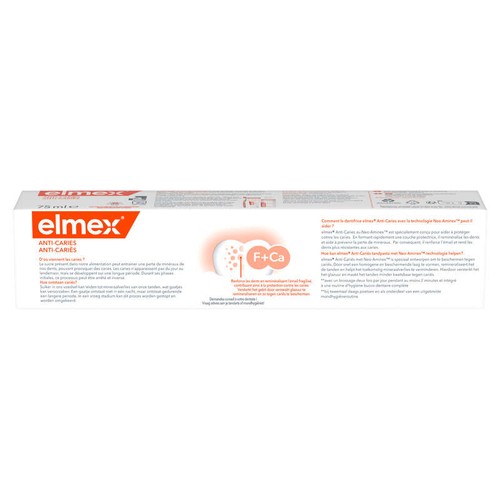 Elmex Dentifrice Anti-Caries 0% Colorants 75ml