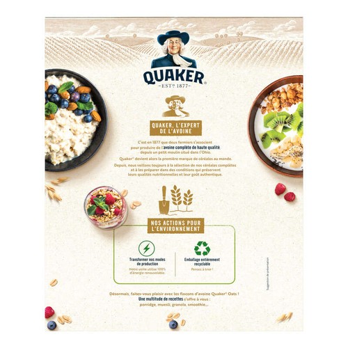 Quaker Oats Céréales Flocons d'Avoine Complète 800g