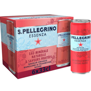 S.Pellegrino Essenza Saveur Orange & Framboise 6X33Cl