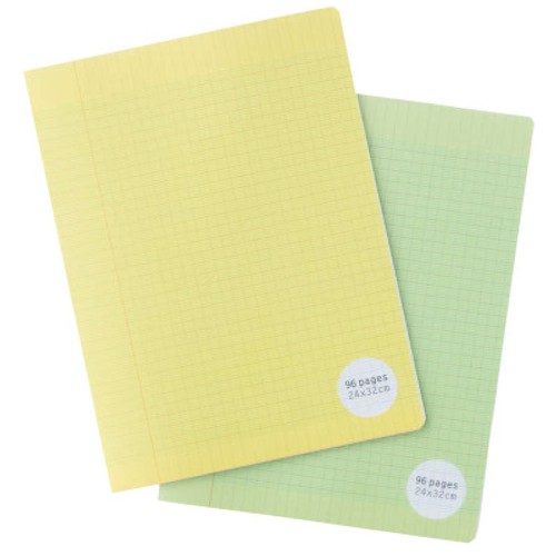 Monoprix cahiers grands formats 24x32 - 96 pages