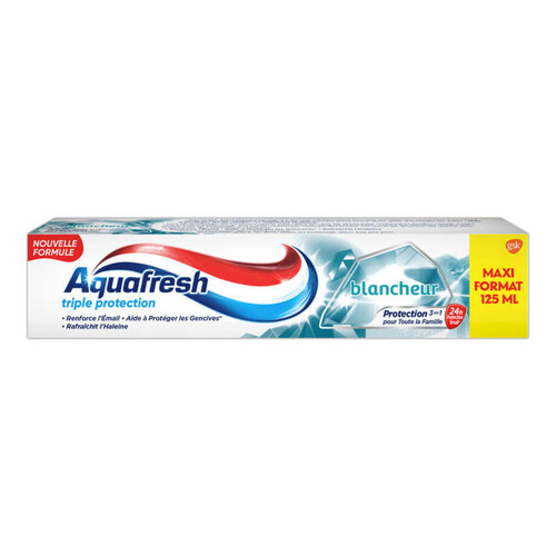 Aquafresh Dentifrice Triple Protection Blancheur 125ml
