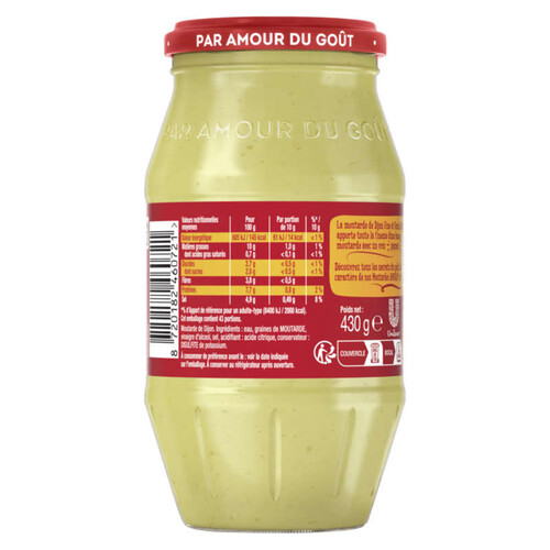 Amora moutarde forte de Dijon 430g