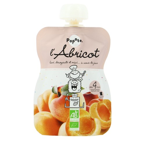 Popote Gourde d'Abricot Dès 4 Mois 120g