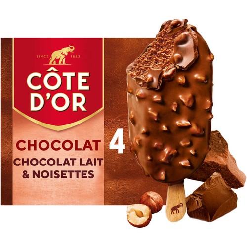 Côte d'Or Bâtonnets Glacés au Chocolat Lait et Noisettes 360 ml