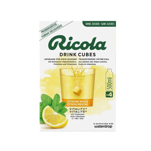 Ricola Drink  Cubes pour Boisson Citron Menthe 8,8g