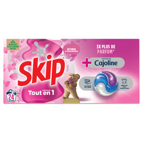 Skip Lessive Capsules 3 En 1 Touche De Cajoline X24