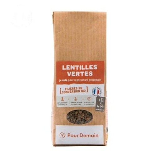 PourDemain Lentilles Vertes 500G