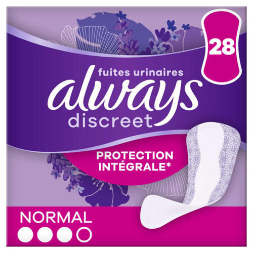 Always Discreet Protège Slips Spécial Fuites Urinaires X28