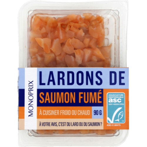Monoprix Lardons de saumon fumés 90g