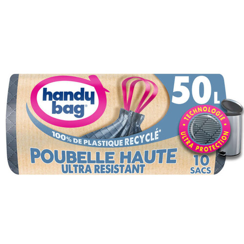 Handy Bag Sac Poubelle Haute 50L X10