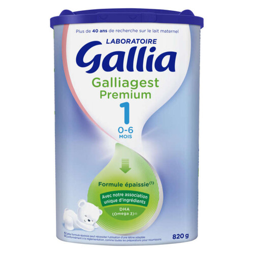 Galliagest lait premium 1 de 0-6 mois 820 g