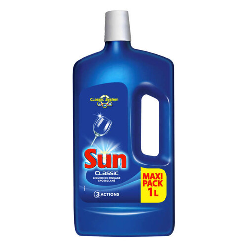 Sun Liquide de Rinçage Lave-Vaisselle Classic Triple Action 1L