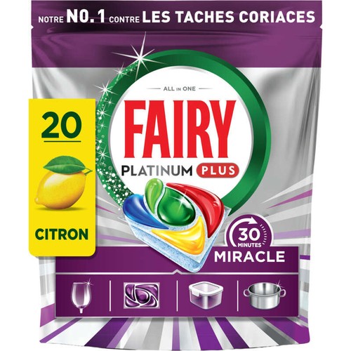 Fairy Platinum plus Tout en 1 Parfum citron x20