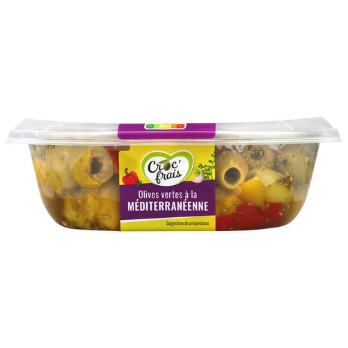 Croc'Frais Olives Denoyautées À La Méditerranéenne 200g
