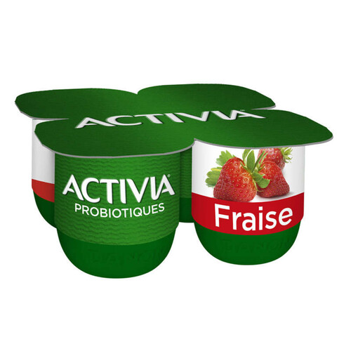 Activia Yaourt aux fruits fraise bifidus 4x125g